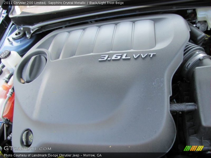 Sapphire Crystal Metallic / Black/Light Frost Beige 2011 Chrysler 200 Limited