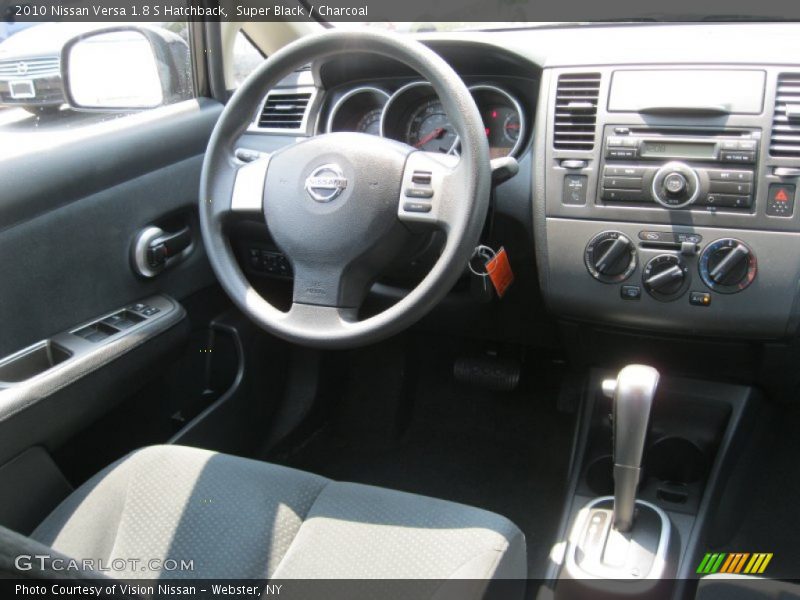 Super Black / Charcoal 2010 Nissan Versa 1.8 S Hatchback