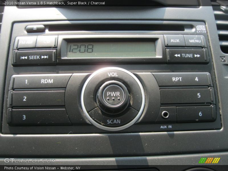 Super Black / Charcoal 2010 Nissan Versa 1.8 S Hatchback