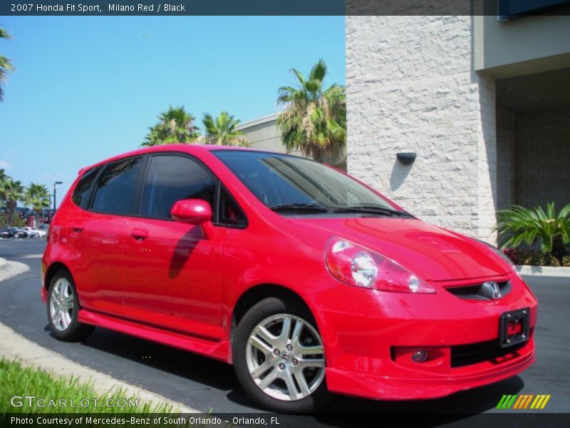 Milano Red / Black 2007 Honda Fit Sport