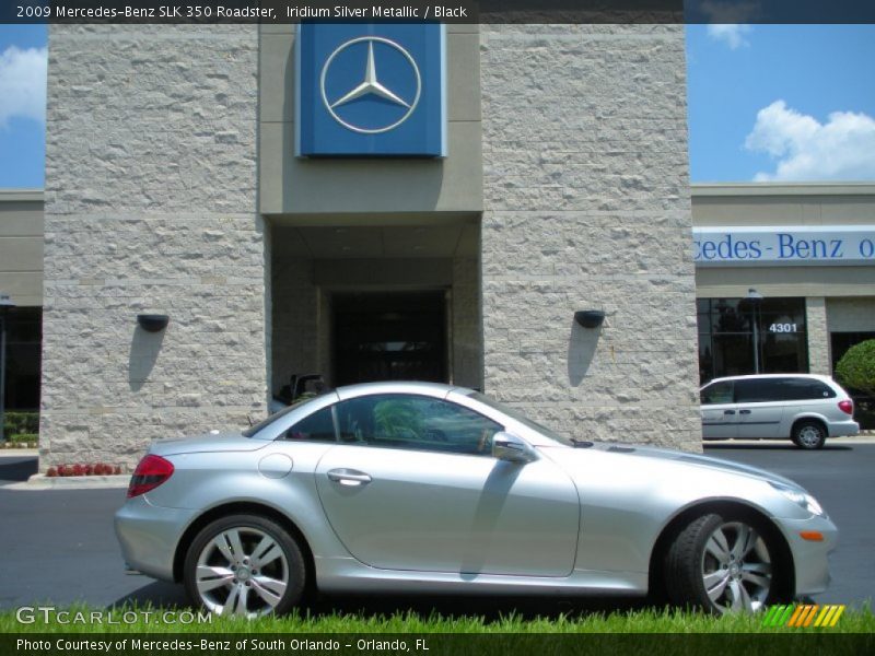 Iridium Silver Metallic / Black 2009 Mercedes-Benz SLK 350 Roadster