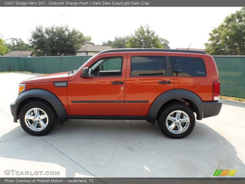 Sunburst Orange Pearl / Dark Slate Gray/Light Slate Gray 2007 Dodge Nitro SXT