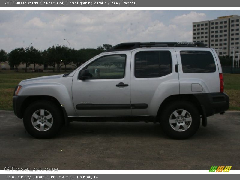 Silver Lightning Metallic / Steel/Graphite 2007 Nissan Xterra Off Road 4x4