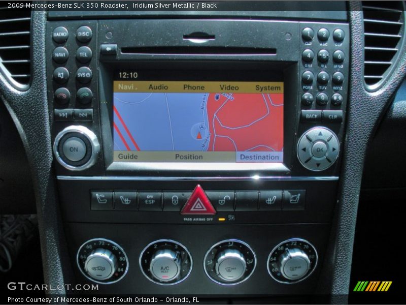 Controls of 2009 SLK 350 Roadster