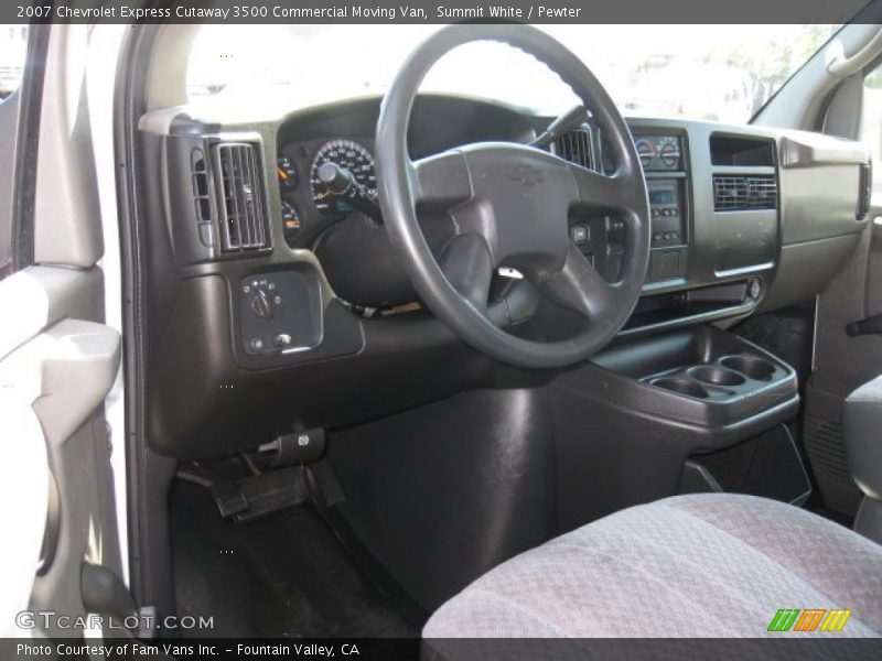 Summit White / Pewter 2007 Chevrolet Express Cutaway 3500 Commercial Moving Van