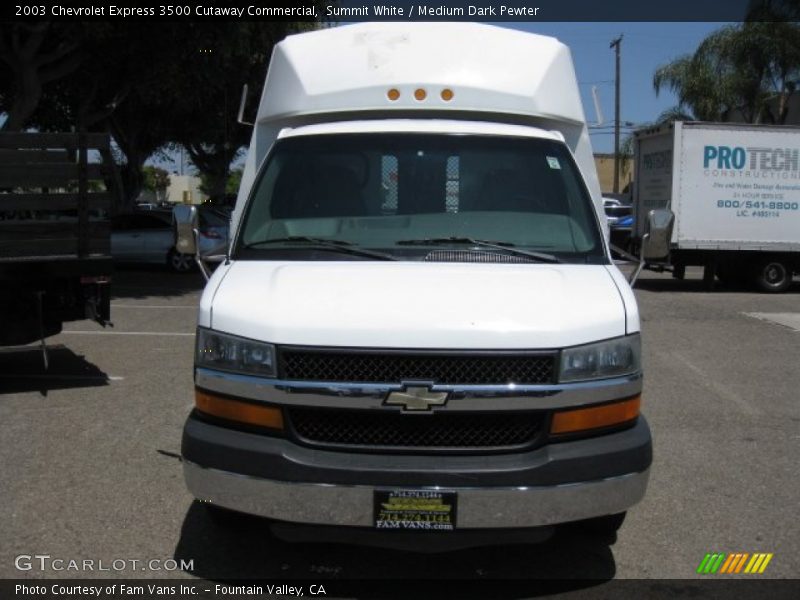 Summit White / Medium Dark Pewter 2003 Chevrolet Express 3500 Cutaway Commercial