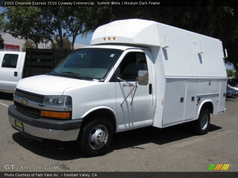 Summit White / Medium Dark Pewter 2003 Chevrolet Express 3500 Cutaway Commercial
