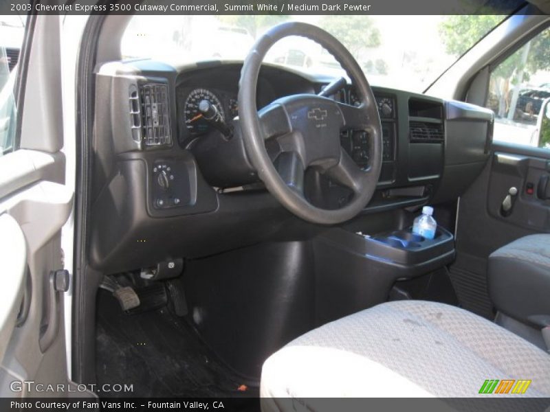 Summit White / Medium Dark Pewter 2003 Chevrolet Express 3500 Cutaway Commercial