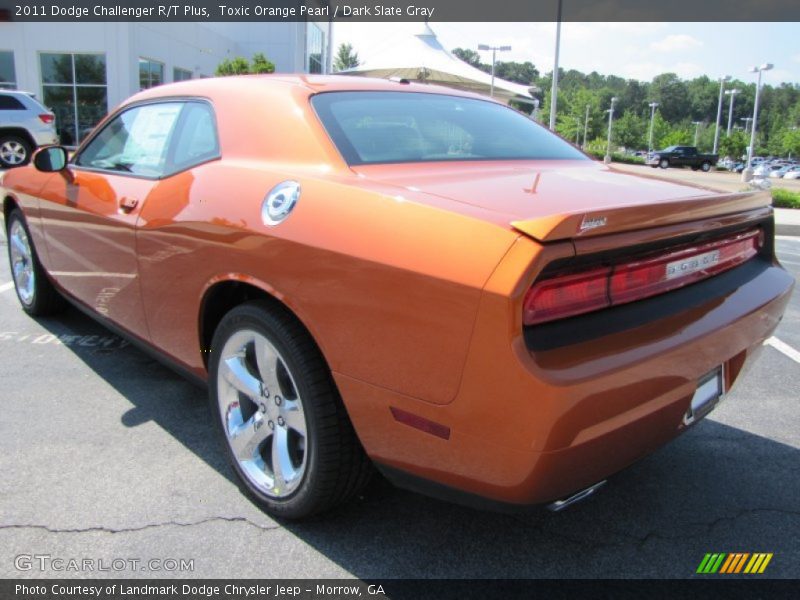 Toxic Orange Pearl / Dark Slate Gray 2011 Dodge Challenger R/T Plus
