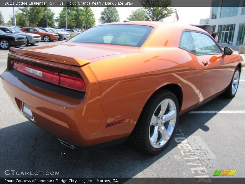 Toxic Orange Pearl / Dark Slate Gray 2011 Dodge Challenger R/T Plus
