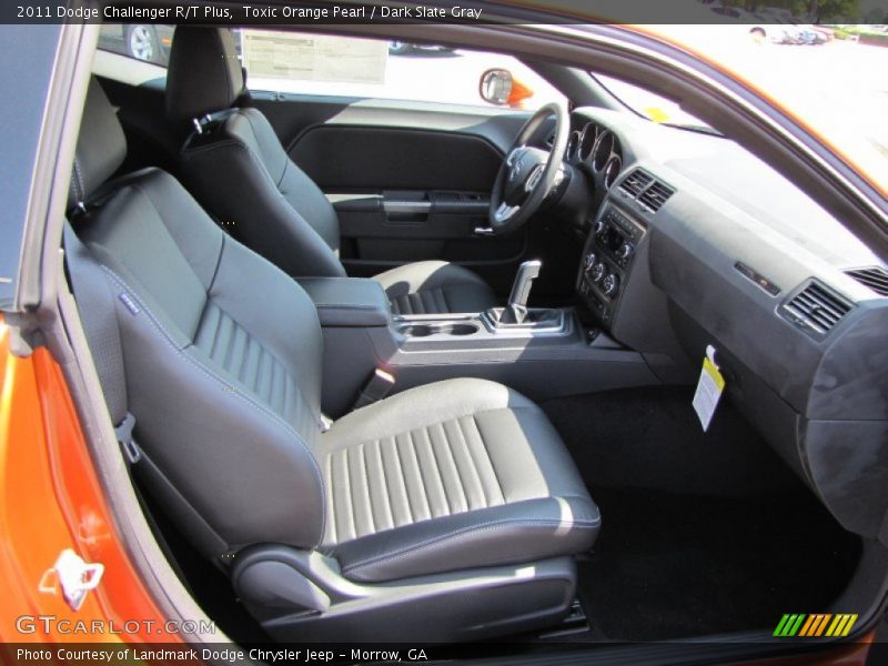 Toxic Orange Pearl / Dark Slate Gray 2011 Dodge Challenger R/T Plus