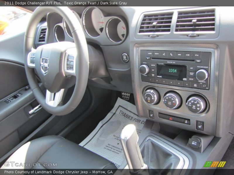 Toxic Orange Pearl / Dark Slate Gray 2011 Dodge Challenger R/T Plus