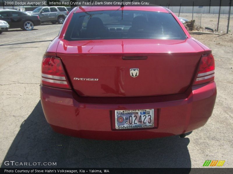 Inferno Red Crystal Pearl / Dark Slate Gray/Light Slate Gray 2008 Dodge Avenger SE