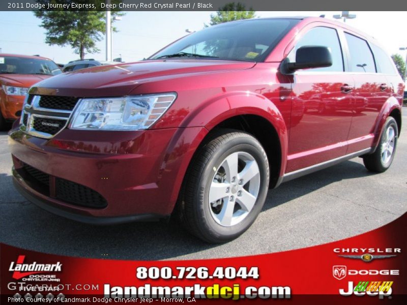 Deep Cherry Red Crystal Pearl / Black 2011 Dodge Journey Express