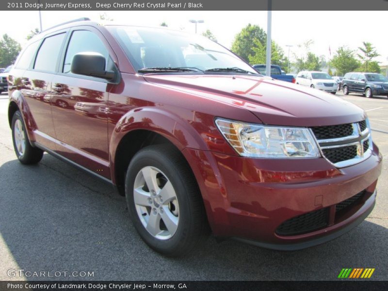Deep Cherry Red Crystal Pearl / Black 2011 Dodge Journey Express