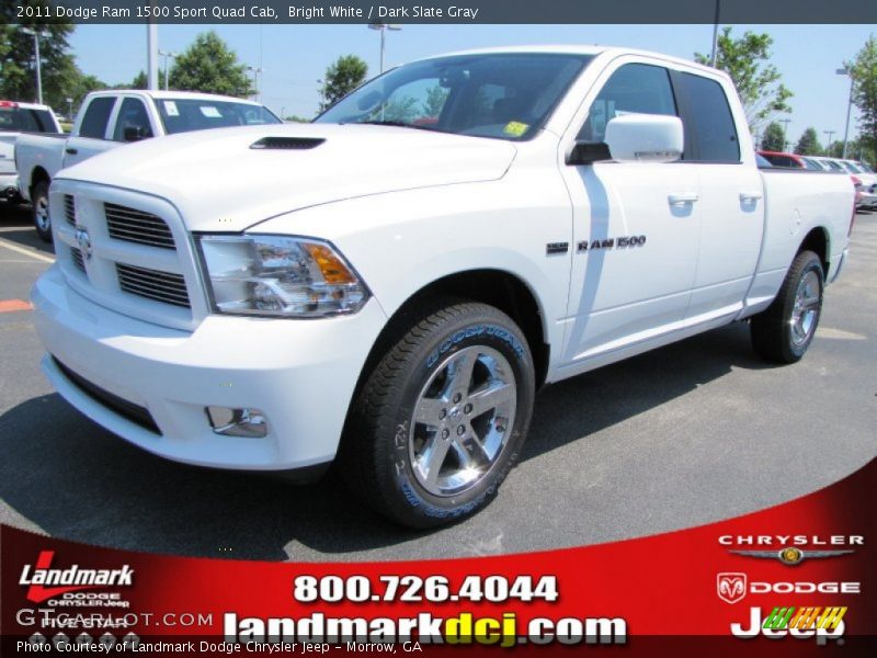 Bright White / Dark Slate Gray 2011 Dodge Ram 1500 Sport Quad Cab