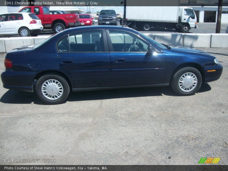 Navy Blue Metallic / Gray 2001 Chevrolet Malibu Sedan