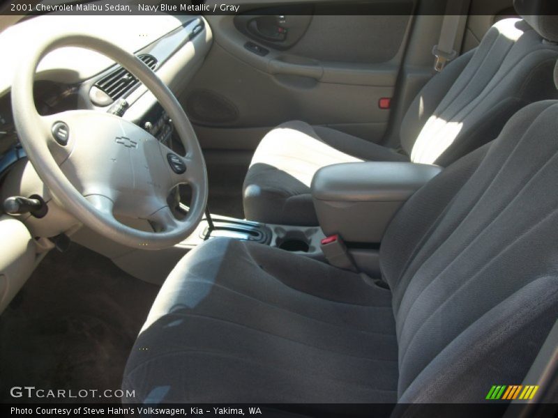 Navy Blue Metallic / Gray 2001 Chevrolet Malibu Sedan