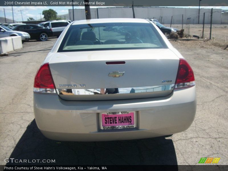 Gold Mist Metallic / Neutral Beige 2008 Chevrolet Impala LS