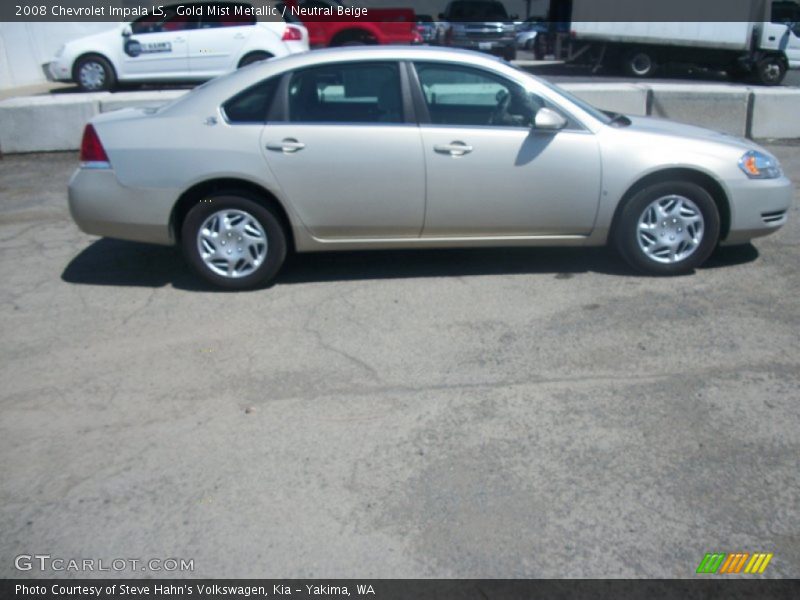Gold Mist Metallic / Neutral Beige 2008 Chevrolet Impala LS