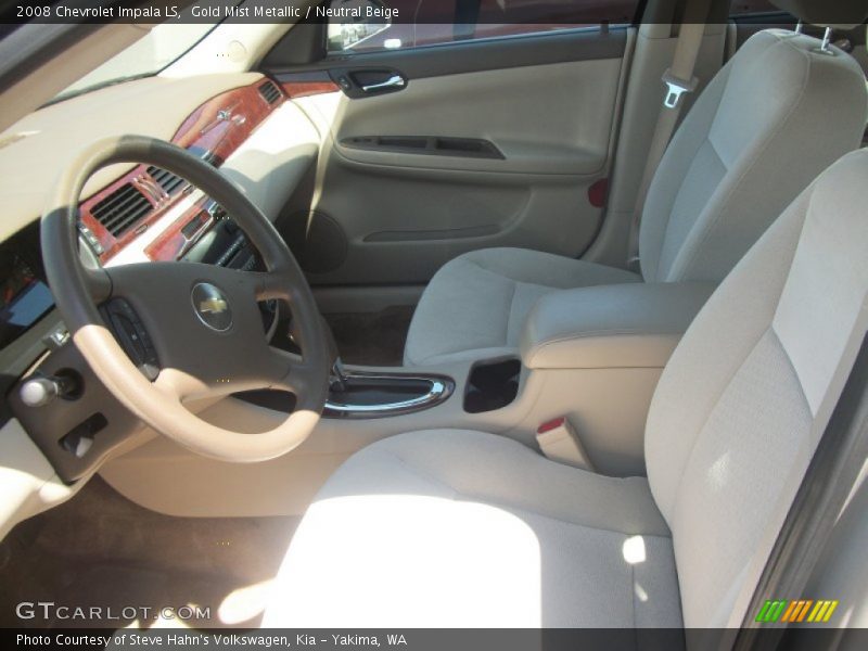 Gold Mist Metallic / Neutral Beige 2008 Chevrolet Impala LS