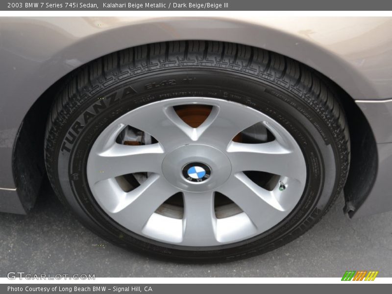 Kalahari Beige Metallic / Dark Beige/Beige III 2003 BMW 7 Series 745i Sedan