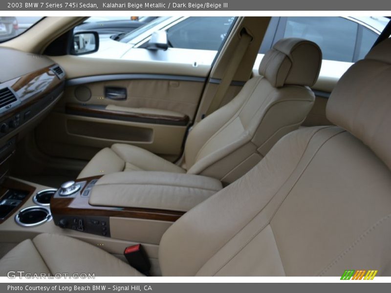 Kalahari Beige Metallic / Dark Beige/Beige III 2003 BMW 7 Series 745i Sedan