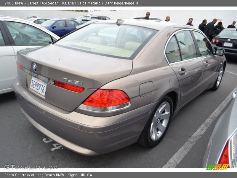 Kalahari Beige Metallic / Dark Beige/Beige III 2003 BMW 7 Series 745i Sedan