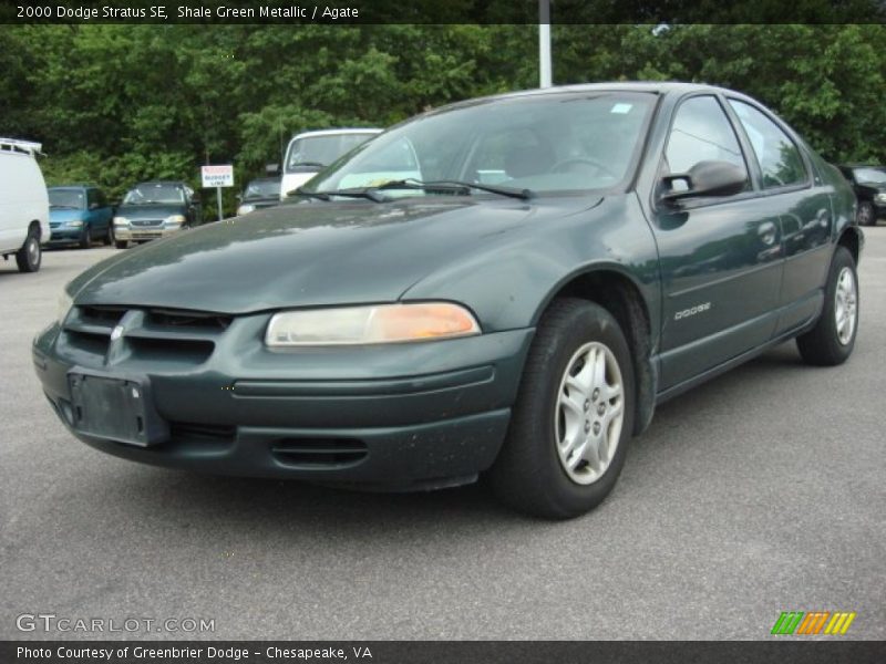 Shale Green Metallic / Agate 2000 Dodge Stratus SE