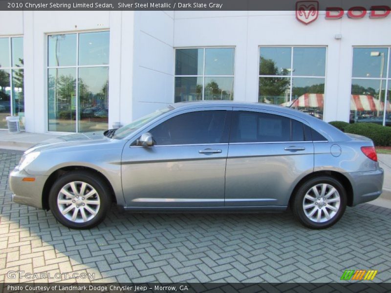 Silver Steel Metallic / Dark Slate Gray 2010 Chrysler Sebring Limited Sedan