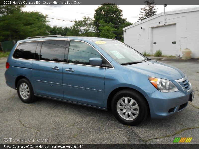 Ocean Mist Metallic / Gray 2008 Honda Odyssey EX
