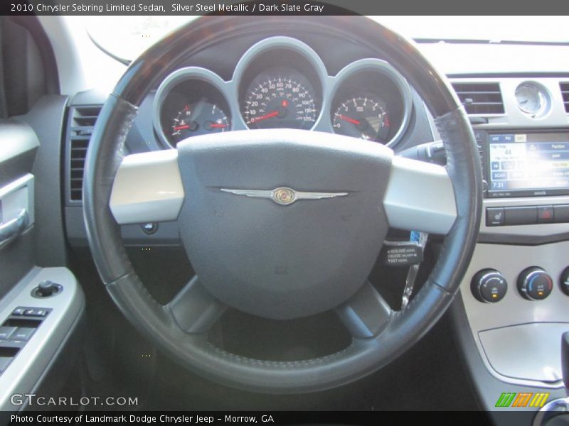 Silver Steel Metallic / Dark Slate Gray 2010 Chrysler Sebring Limited Sedan