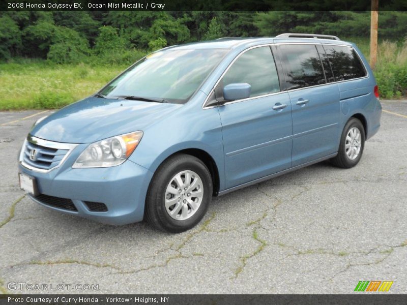 Ocean Mist Metallic / Gray 2008 Honda Odyssey EX