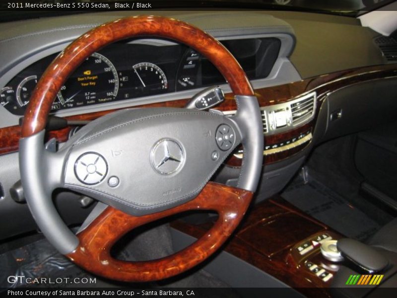 Black / Black 2011 Mercedes-Benz S 550 Sedan