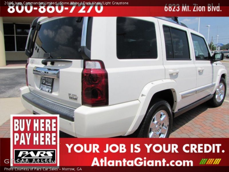 Stone White / Dark Khaki/Light Graystone 2006 Jeep Commander Limited
