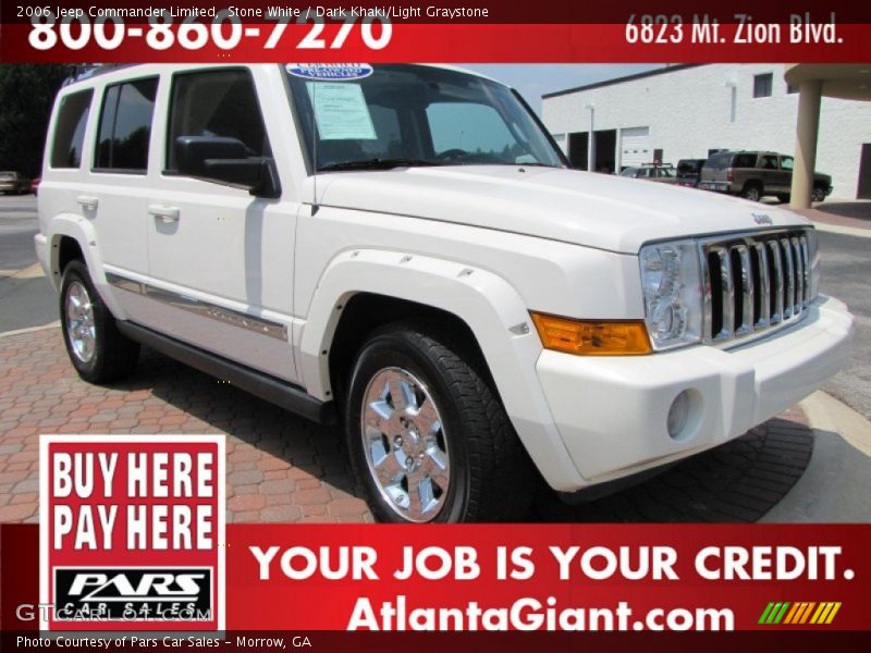 Stone White / Dark Khaki/Light Graystone 2006 Jeep Commander Limited