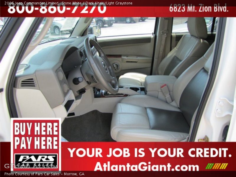 Stone White / Dark Khaki/Light Graystone 2006 Jeep Commander Limited
