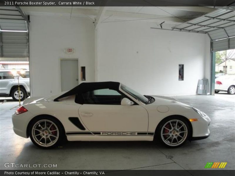 Carrara White / Black 2011 Porsche Boxster Spyder