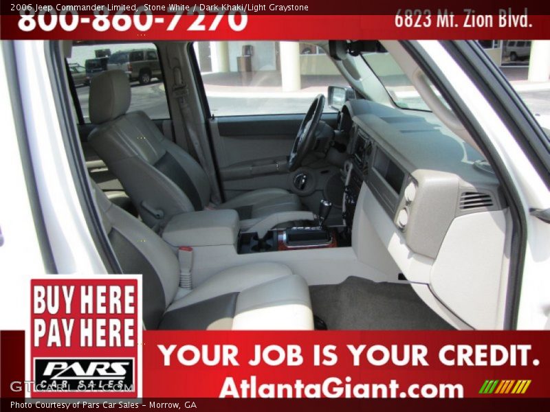 Stone White / Dark Khaki/Light Graystone 2006 Jeep Commander Limited