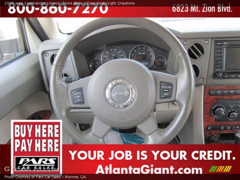 Stone White / Dark Khaki/Light Graystone 2006 Jeep Commander Limited