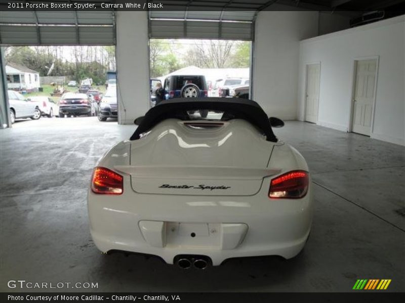 Carrara White / Black 2011 Porsche Boxster Spyder