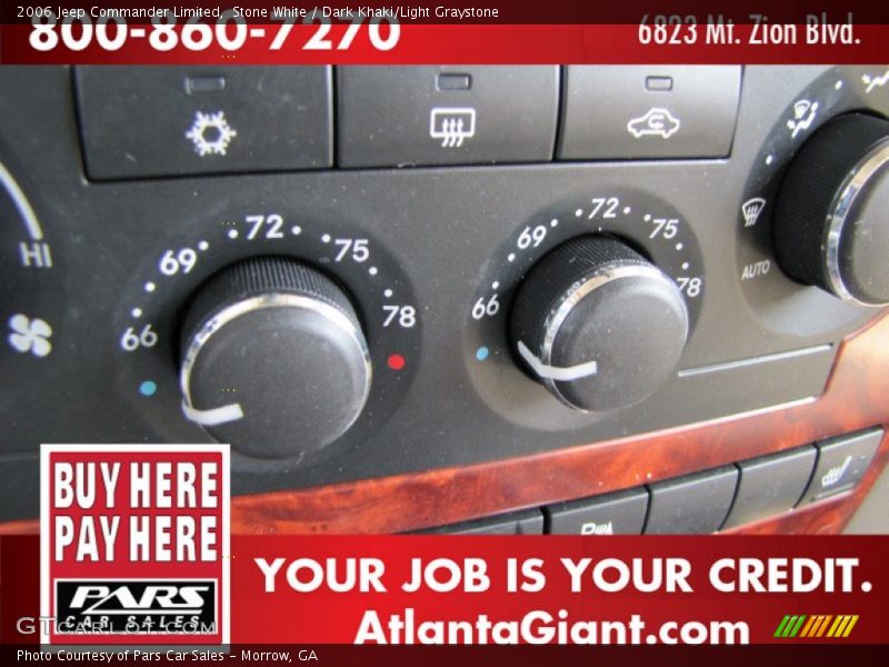 Stone White / Dark Khaki/Light Graystone 2006 Jeep Commander Limited