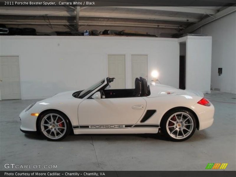 Carrara White / Black 2011 Porsche Boxster Spyder