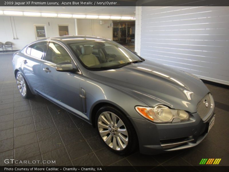 Azure Blue Metallic / Ivory/Oyster 2009 Jaguar XF Premium Luxury