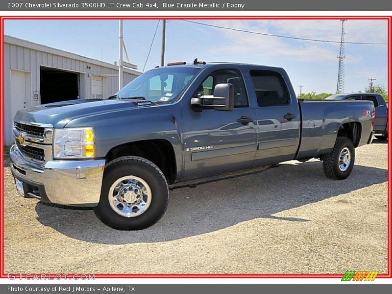 Blue Granite Metallic / Ebony 2007 Chevrolet Silverado 3500HD LT Crew Cab 4x4
