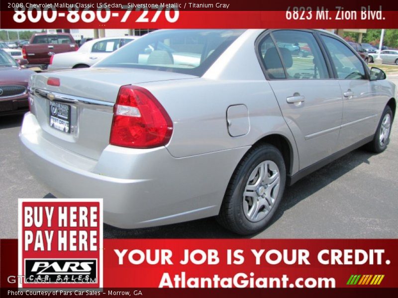 Silverstone Metallic / Titanium Gray 2008 Chevrolet Malibu Classic LS Sedan