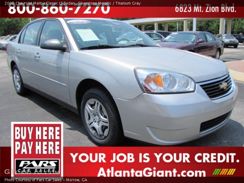 Silverstone Metallic / Titanium Gray 2008 Chevrolet Malibu Classic LS Sedan