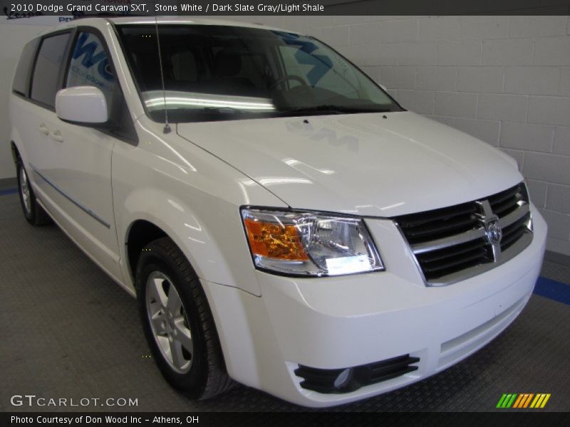 Stone White / Dark Slate Gray/Light Shale 2010 Dodge Grand Caravan SXT