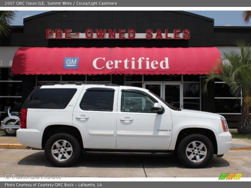 Summit White / Cocoa/Light Cashmere 2007 GMC Yukon SLE