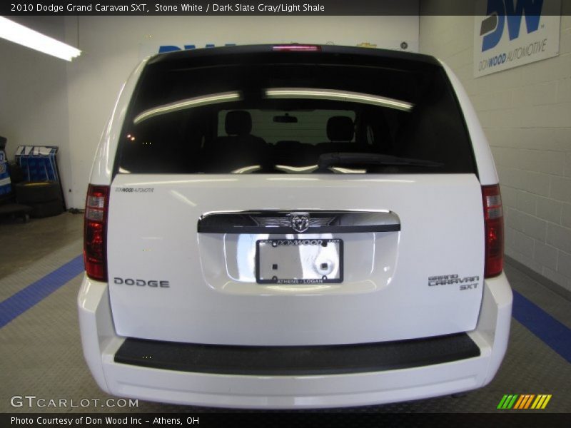 Stone White / Dark Slate Gray/Light Shale 2010 Dodge Grand Caravan SXT